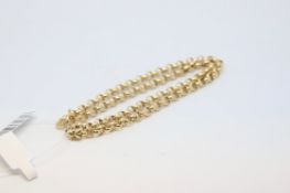 9ct yellow gold belcher chain, gross weight approximately 17.7 grams