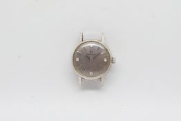 Ladies Omega Diamond Wristwatch, circular dial diamond set, stainless steel case, snap case back,