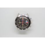 Gentlemen's Chronosport Vintage Chronograph, circular black dial with luminous baton hour markers,
