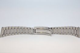 Omega - stainless steel tapering bracelet with deployment clasp 16cm long