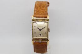 Gentlemen's Bulova Vintage Watch, rectangular dial with bother baton hour markers and Arabic