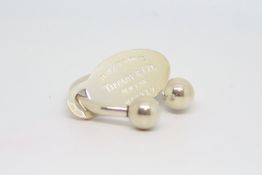 Tiffany & Co silver keyring, in a Tiffany & Co pouch