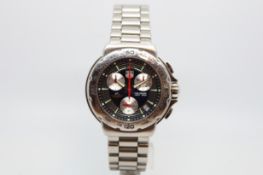 Gentlemen's Tag Heuer Indy 500 Racing Wristwatch, circular two tone dial with 3 subsidiary dials,