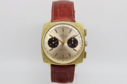 Gentlemen's Vintage Breitling Top Time Chronograph, circular silver panda dial with baton hour