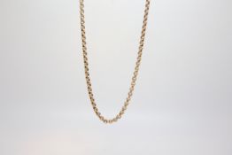 Antique rose gold belcer chain, in 9ct rose gold, measures 46cm