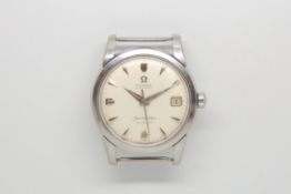 Gentlemen's Vintage Omega Seamaster Calendar, circular dial with dagger hour markers and a date