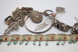 A selection of interesting silver items,