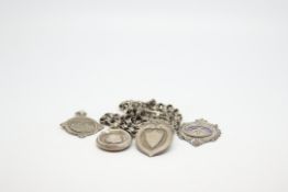 A quantity of mostly silver jewellery including Antique and vintage fobs and one chain, weighing