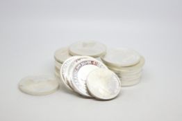 A quantity of 21 silver Australian coins including 15x One dollar 999 silver coins, 4x 5 Dollar