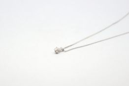 Single stone diamond pendant, round brilliant cut diamond weighing an estimated 0.20ct, four claw