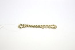 9ct yellow gold rope link bracelet, weighing approximately 4.6g