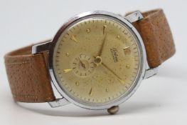 Gents Certina Oversized Vintage Wristwatch, circular dial with dot and baton hour markers with outer