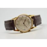 Gentlemen's LeCoultre Memovox Vintage Wristwatch, ciruclar dial with batonn and arabic numerals,