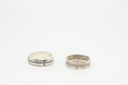 Two Thomas Sabo silver rings, both stones set, 18g gross