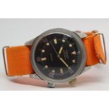 Gentleman's Universal Geneve Polerouter Sub Super Compressor Vintage Divers Wristwatch, circular
