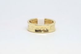 18ct yellow gold Tiffany & Co 1887 ring, ring size M1/2