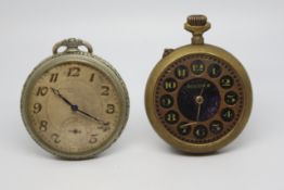 Group Of Vintage Pocket Watches, mixture of silver, stainless steel, and gold filled pocket watches,