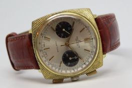 Gentlemen's Vintage Breitling Top Time Chronograph, circular silver panda dial with baton hour