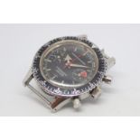 Gentlemen's Nivada Grenchen chronograph aviator sea diver wrist watch, black dial with luminous