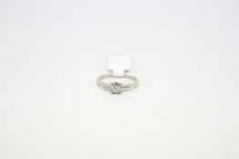 Single stone diamond ring, transitional cut diamond weighing an estimated 0.25ct, in a square