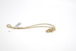 9ct yellow gold curb link chain, weighing approximately 6.8g