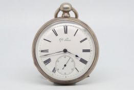 Tobis 'Moser' Vintage Pocket Watch, circular white dial with roman numerals and a subsidiary dial at