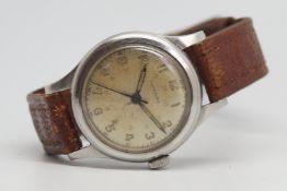 Gentlemen's Longines Vintage Wristwatch & Silver Gold Pocket Watch, circular patina center second