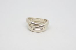 Silver Links of London Russian wedding band ring, ring size P