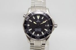 Omega Seamaster Professional, black circular dial, luminous hour markers and hands black outer