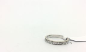 Diamond eternity ring, brilliant cut diamonds, 2.5mm wide band, estimated total diamond weight 0.