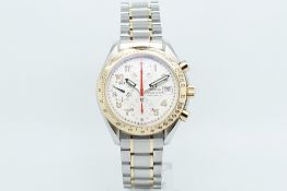 Gentlemen's Bi Metal Omega Speedmaster Chronograph Wristwatch, circular dial with 3 subsidiary dials