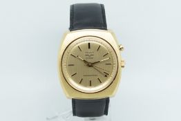 Gentlemen's NOS Revue Cricket Wristwatch, circular brushed champagne dial with gold two tone baton