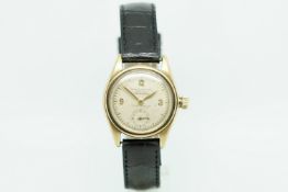 Rare Gents Rolex 'Imperial' Ref. 2574 9ct Gold Vintage Wristwatch, ciruclar patina dial with gilt