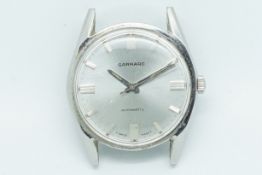 Gentlemen's Gerrard Wristwatch, circular silver dial with two tone baton hour markers and centre