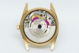 Rare Gentleman's Rolex 18ct Gold Oyster Date Wristwatch Ref. 1500, circular gold dial with multi