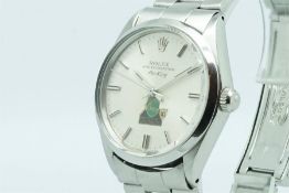 Rare Gentleman's Rolex Badged Air King Ref. 5500 Vintage Wristwatch, circular silver dial badged for