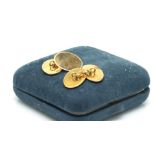 Pair of Theo Fennell oval cufflinks in 9ct, boxed