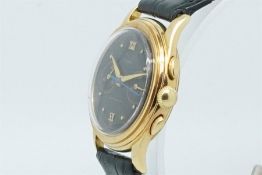 Very Rare Gentleman's Rolex 18ct Gold Chronograph 'Piccolino' Ref. 3055 Vintage Wristwatch, circular