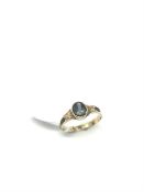 Victorian intaglio memorial ring, onyx cameo of column with anchor, engraved shoulders, gold shank