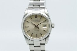 Rare Gentleman's Vintage Rolex Air King Date Ref. 5700, circular pearl dial with baton hour