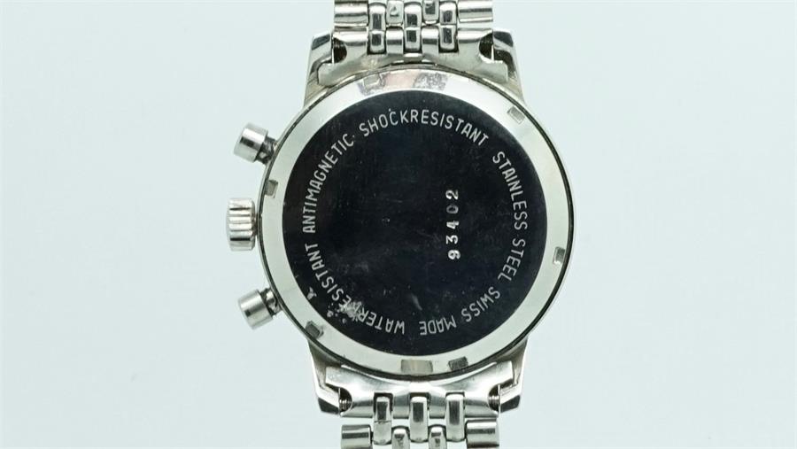 Gentlemen's Zodiac Chrongraph Vintage Valjoux Wristwatch, circular revers panda dial with two - Image 4 of 5