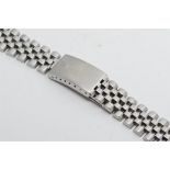 Gentlemen's Rolex Stainless Steel Jubilee Bracelet, 18cm length x 20mm.