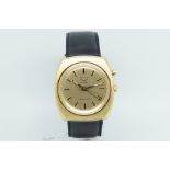 Gentlemen's NOS Revue Cricket Wristwatch, circular brushed champagne dial with gold two tone baton