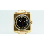 Gentlemen's 2 NOS West End Vintage Wristwatches, circular two tone black and bronze dial with