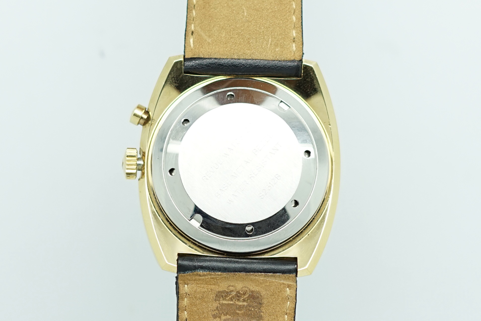 Gentlemen's NOS Revue Cricket Wristwatch, circular brushed champagne dial with gold two tone baton - Image 4 of 5