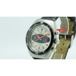 Gentlemen's Breitling Sprint 'Surf Board' Vintage Chronograph Wristwatch, circular silver navy