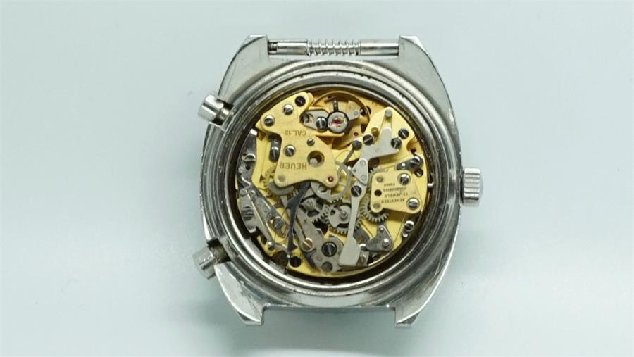Rare Gentlemen's Heuer 'Autavia' 'Kenya Air Force' Vintage Chronograph Wristwatch, circular black - Image 2 of 3