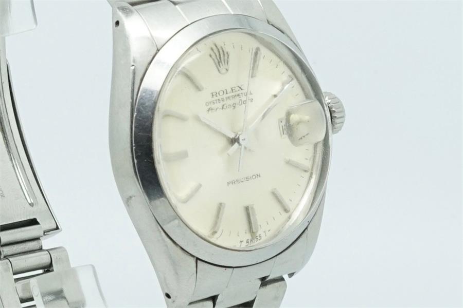 Rare Gentleman's Vintage Rolex Air King Date Ref. 5700, circular pearl dial with baton hour - Image 3 of 4