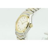 Ladies' Ebel Bi-Colour Wristwatch W/ Box & Papers, circular two tone textured dial with gold Arabic
