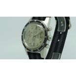 Gentlemen's Avia Marino Chronograph Wristwatch, circular silver dial with two tone hour markers